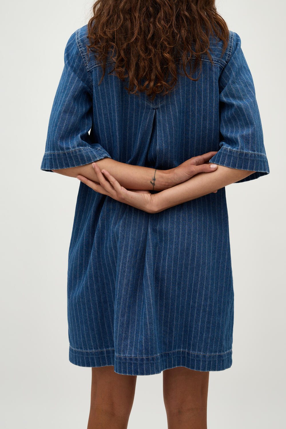 Mira denimkjole - P52 Midt blue stripe